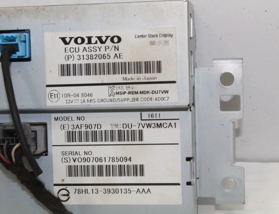 VOLVO S60 2 generation (2010-2020) Navigationsdisplay 31382065AE,31382065 21483114