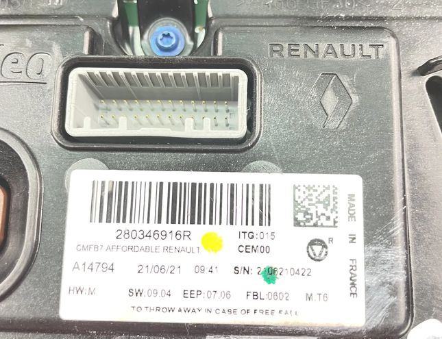 RENAULT Clio 5 generation (2019-2023) Navigationsdisplay 280346916R 28388257