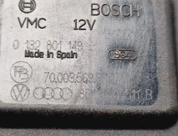 VOLKSWAGEN Passat B7 (2010-2015) Ventilator för kupévärmare 8D1820511B 31092144