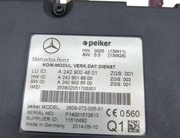 MERCEDES-BENZ M-Class W166 (2011-2015) Andra styrenheter A2429004801,353802051705301 30397763