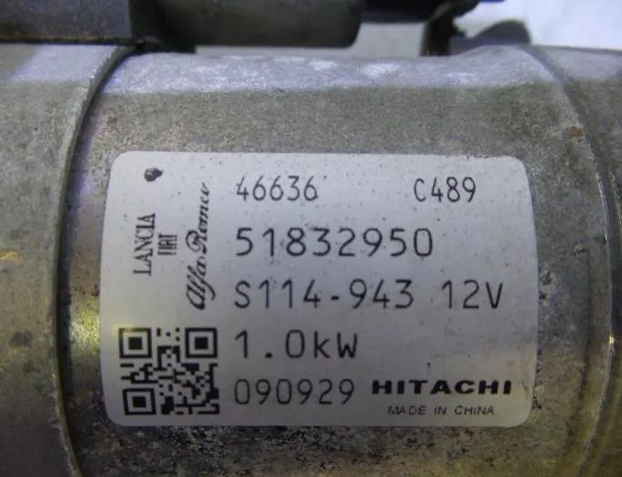 FIAT Panda 2 generation (2003-2011) Startmotor 0000051890631,0051890631,51832950 26975006