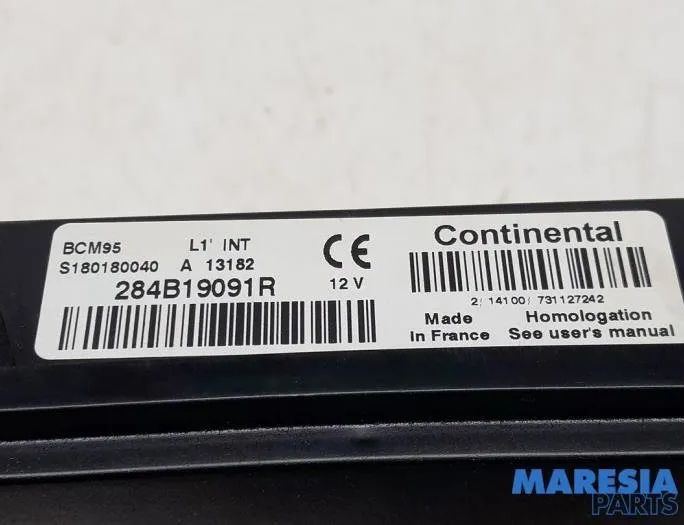 RENAULT Megane 3 generation (2008-2020) Centrallås styrenhet 284B12059R,284B18853R,284B19091R,S180180040 27760883