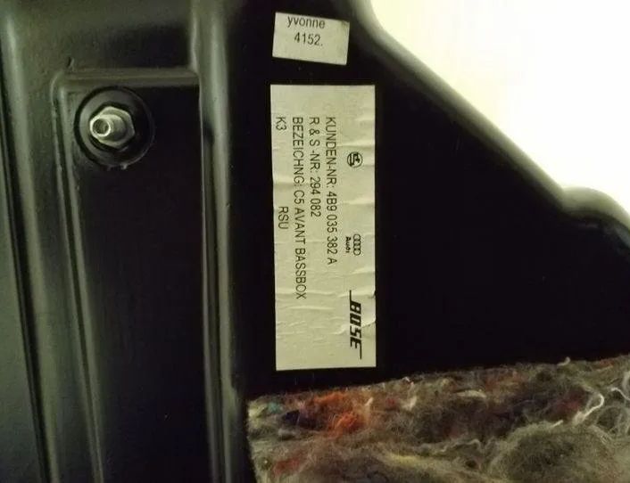 AUDI A6 C5/4B (1997-2004) Subwoofer 4B9035382A 26065202