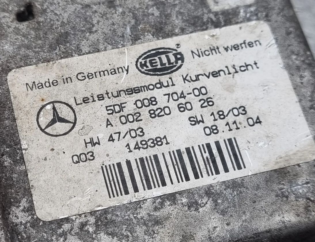MERCEDES-BENZ E-Class W211/S211 (2002-2009) Xenonljuskontrollenhet 5DF00870400,A0028206026 27937747