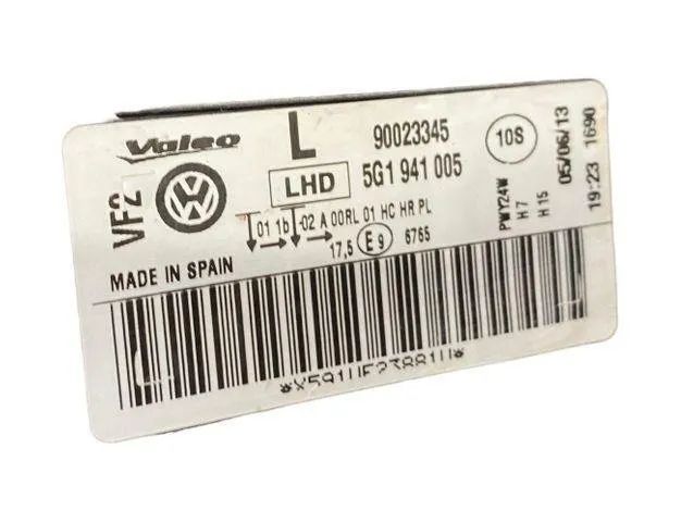 VOLKSWAGEN Variant VII TDI (2014-2024) Fram vänster strålkastare 5G1941005,90023345 26570979