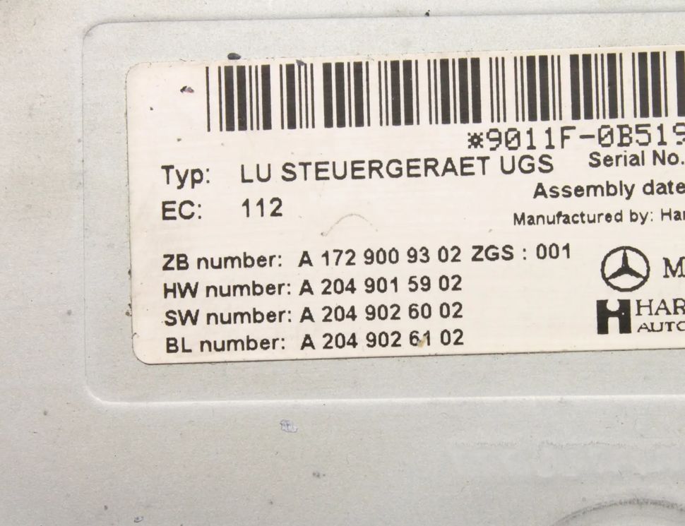 MERCEDES-BENZ C-Class W204/S204/C204 (2004-2015) Navigationskontrollenhet A1729009302 17957163