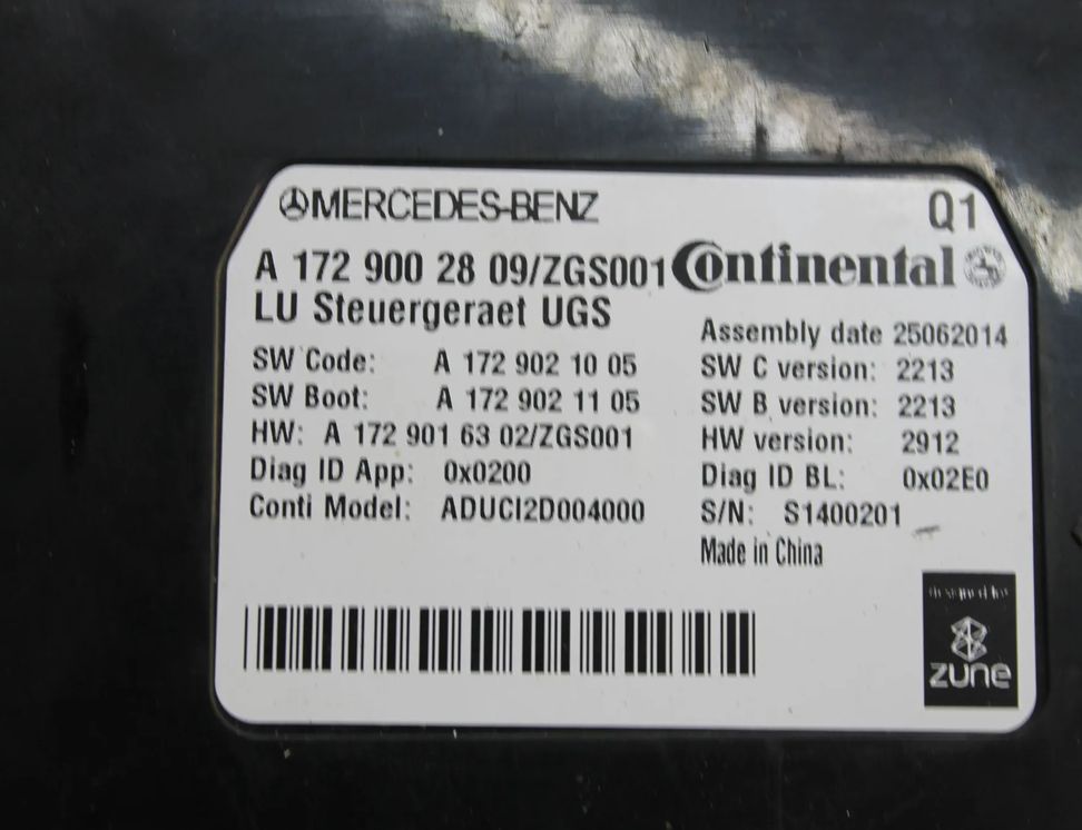 MERCEDES-BENZ E-Class W212/S212/C207/A207 (2009-2016) Andra styrenheter A1729002809 29017240