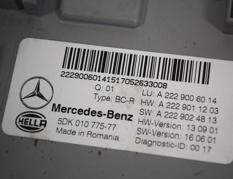 MERCEDES-BENZ C-Class W205/S205/C205 (2014-2023) Komfortkontrollenhet A2229006014 3750024