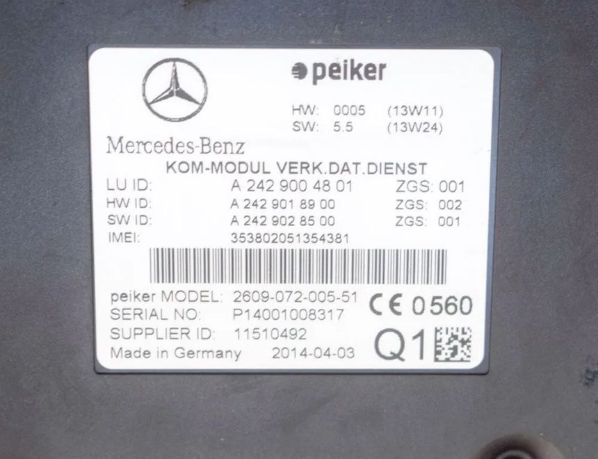 MERCEDES-BENZ E-Class W212/S212/C207/A207 (2009-2016) Andra styrenheter A2429018900,A2429004801,A2429028500 10048980