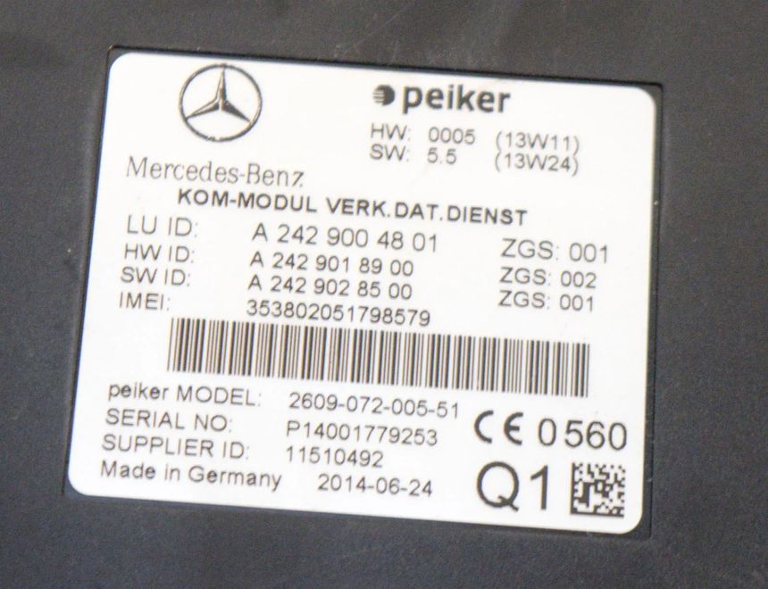 MERCEDES-BENZ E-Class W212/S212/C207/A207 (2009-2016) Andra styrenheter A2429018900,A2429004801,A2429028500 10592414