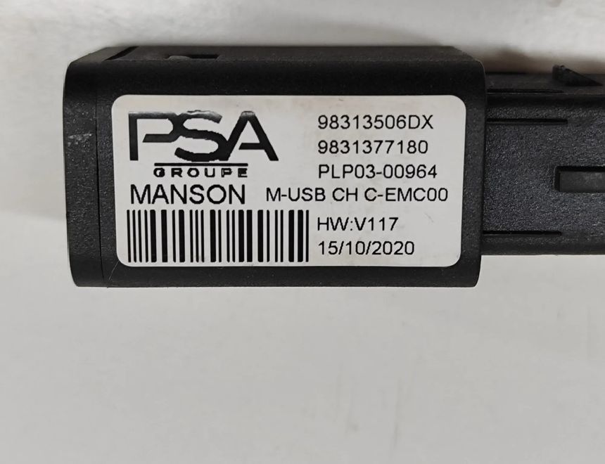 CITROËN C4 3 generation (2020-2023) USB 9831377180,98313506DX 28860590