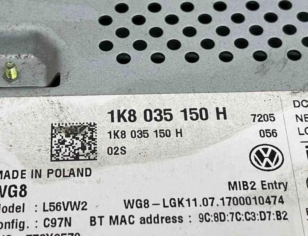 VOLKSWAGEN Caddy 3 generation (2004-2015) Musikspelare med GPS 1700010474,1K8035150H 32686763