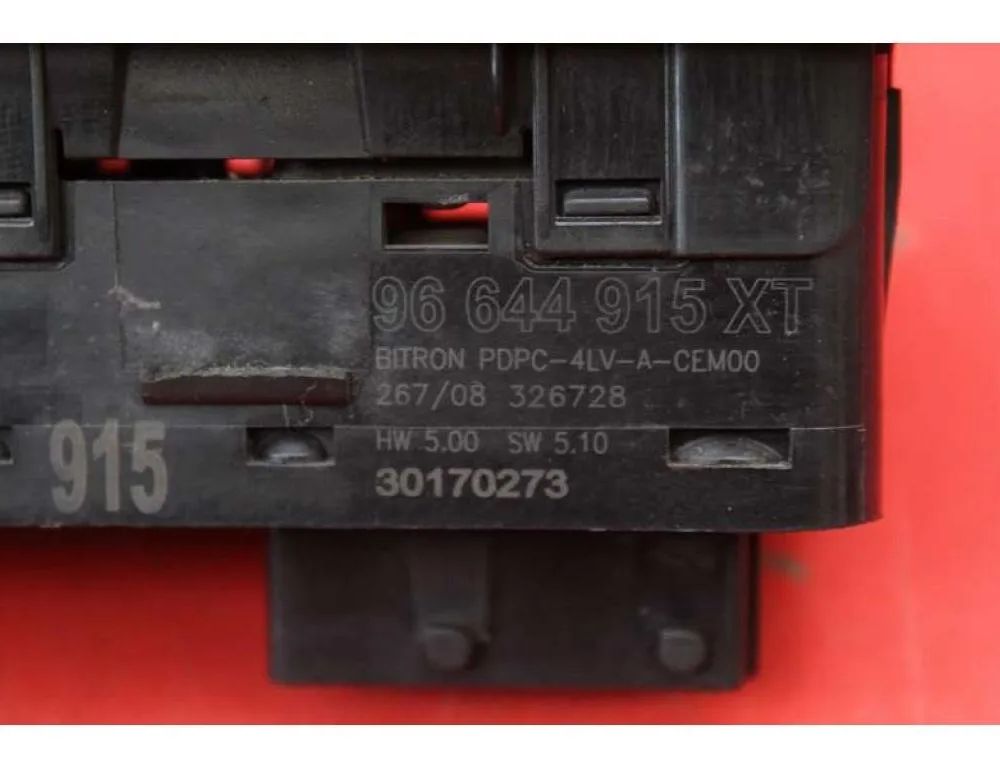 PEUGEOT 308 T7 (2007-2015) Vänster främre dörrfönsterbrytare 96655915XT 29068662