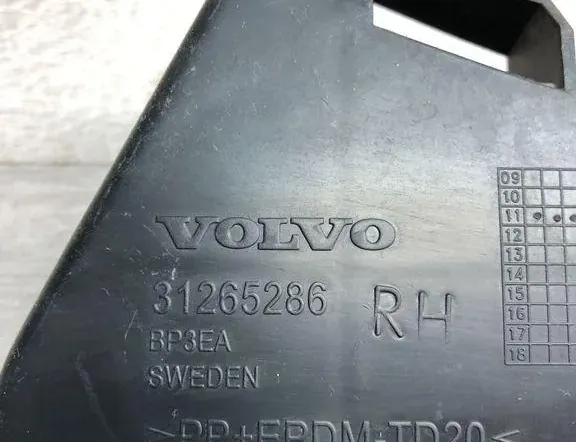 VOLVO V60 1 generation (2010-2020) Bakre höger stötfångarfäste 31265286,BP3EA 34976939