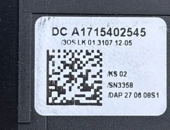 MERCEDES-BENZ E-Class W211/S211 (2002-2009) Indikeringstorkarspaksbrytare A1715402545 33227911