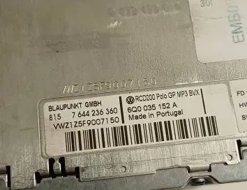 VOLKSWAGEN Polo 5 generation (2009-2017) Musikspelare med GPS 6Q0035152A,7644236360 34897215