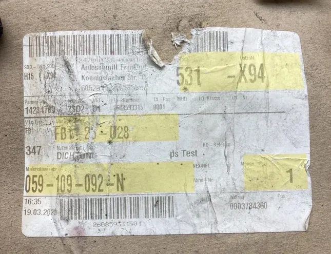 VOLKSWAGEN Amarok 1 generation (2010-2022) Hållare för sugslang 059109092N 34427629