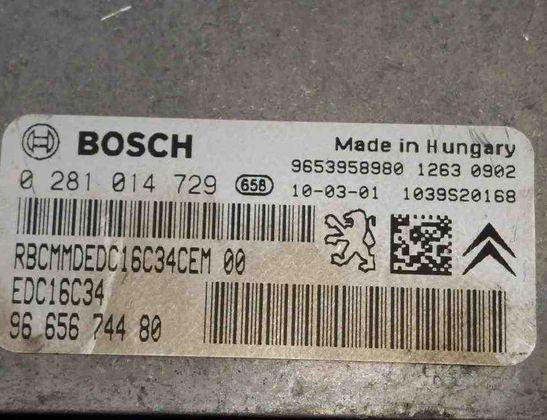 CITROËN C4 Picasso 1 generation (2006-2013) Motorstyrenhet ECU 9665674480,0281014729,9653958980 32725709