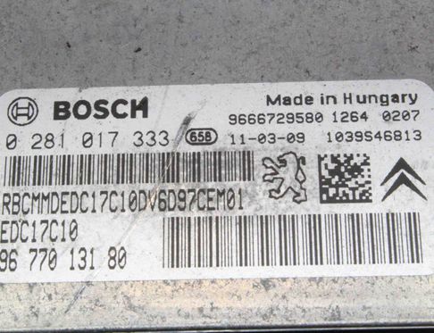 PEUGEOT 308 T7 (2007-2015) Motorstyrenhet ECU 9677013180,0281017333,9666729580 23881902