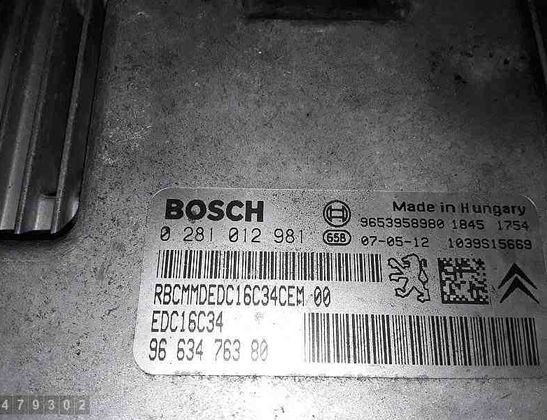 CITROËN C4 Picasso 1 generation (2006-2013) Motorstyrenhet ECU 0281012981 28611601