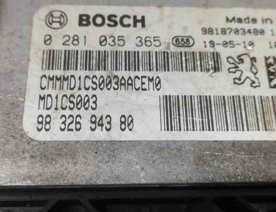 CITROËN C3 1 generation (2002-2010) Motor ECU Set 0281035365 27901443