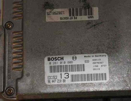 CITROËN C5 1 generation (2001-2008) Motorstyrenhet ECU 0281010808,1940J3,9644721080,28FM0367,6580F0 27749202