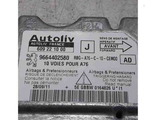 PEUGEOT 207 1 generation (2006-2009) SRS kontrollenhet 9664402580,609221000,6546C3 27825849