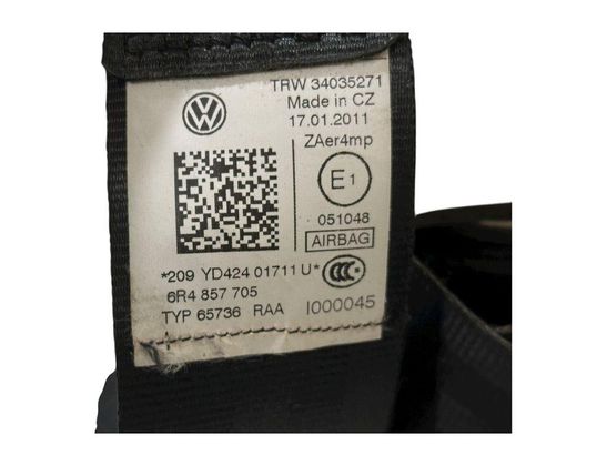 VOLKSWAGEN Polo 5 generation (2009-2017) Vänster främre säkerhetsbälte 34035271,1000045,6R4857705 32975563