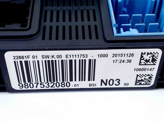 CITROËN C4 Cactus 1 generation (2014-2024) Säkringsdosa 9807532080 22621370