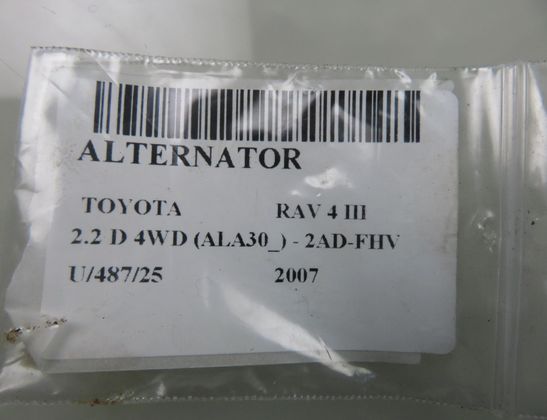 TOYOTA RAV4 3 generation (XA30) (2005-2012) Generator 2706026030,70452104771 33012103