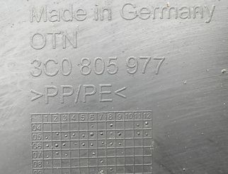 VOLKSWAGEN Passat B7 (2010-2015) Främre Vänster Inner Arch Liner 3C0805977 32959184