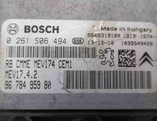 CITROËN DS3 1 generation (2010-2015) Motor ECU Set 0261S06494,9666319180,9678495980,9666952280 32496408
